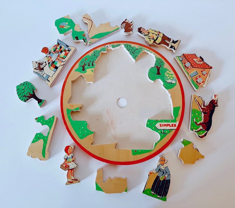 Vintage 1960s Simplex Wooden Puzzle: Little Red Riding Hood - Etsy