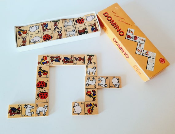 Vintage Picture Dominoes 1970s Wooden Animal Dominoes - Etsy Vintage Picture Dominoes 1970s Wooden Animal Dominoes - Etsy