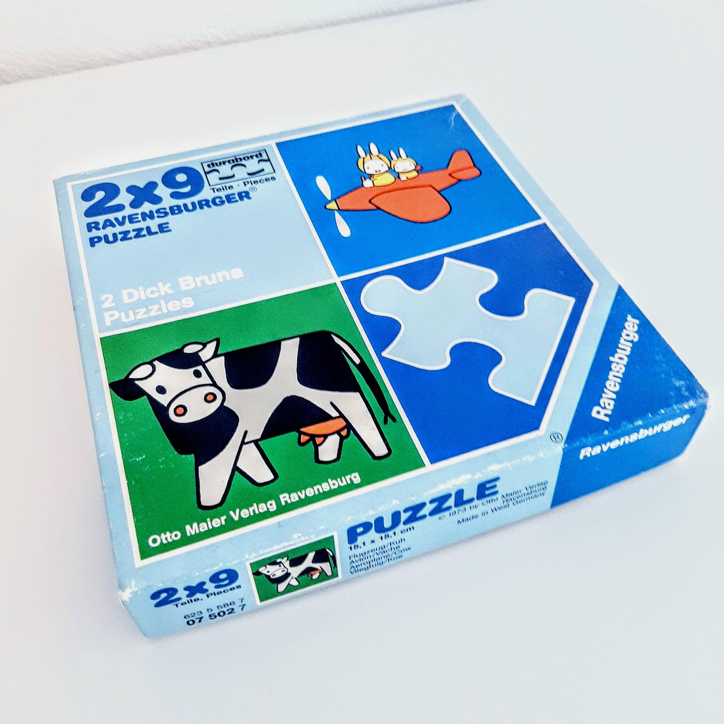 1973年製　ラベンスバーガー社　木製ジグソーパズル　ディック・ブルーナ Vintage Dick Bruna 2-in-1 Puzzle - 1973 Ravensburger Jigsaw