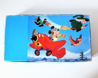 1970年代のミッキーマウス 2in1パズル - ヴィンテージ ウォルト