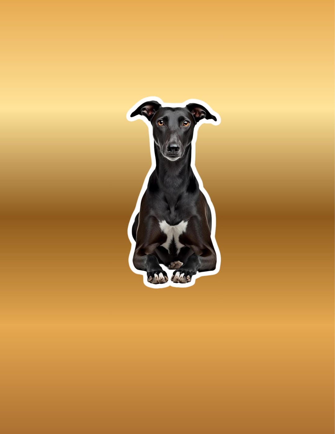 Black Greyhound Sticker, Waterproof Die Cut Dog Decal (7cm) - Etsy