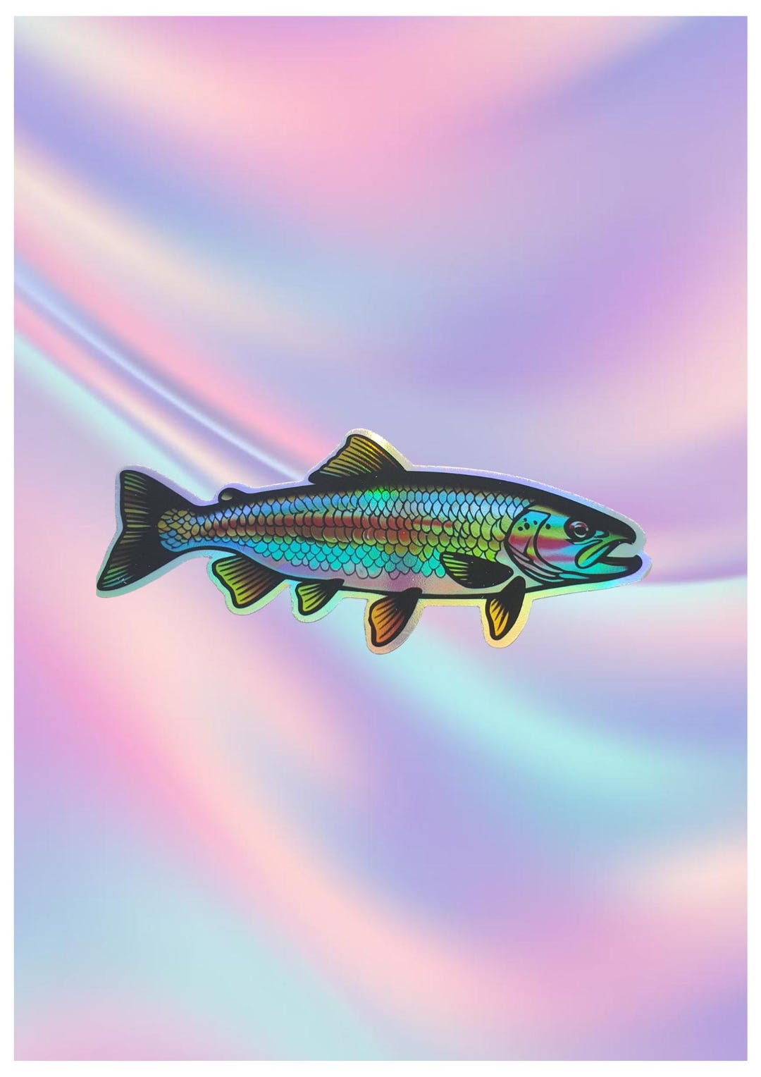 Hoverfish Sticker Holographic Trout Fish Sticker: Waterproof Die-cut Decal - Etsy Australia