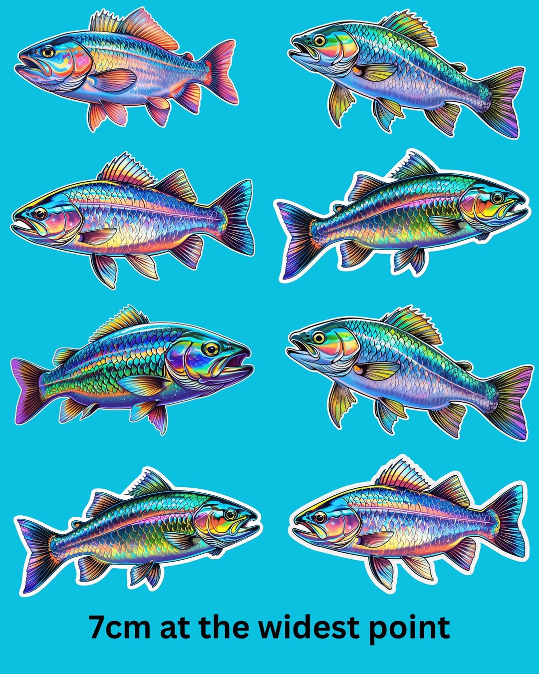 Hoverfish Sticker Holographic Fish Stickers Car Decals - Etsy