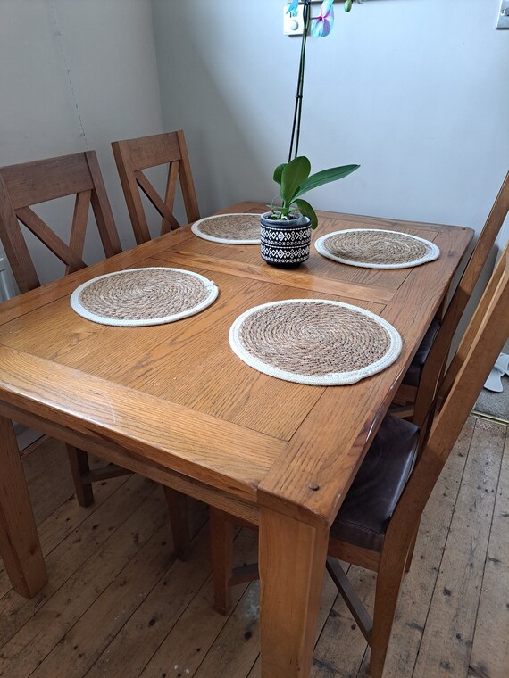 Solid Wood Table & Chairs Etsy UK