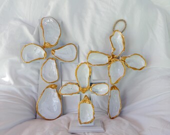 Oyster Shell Cross - Decorative Cross Decor
