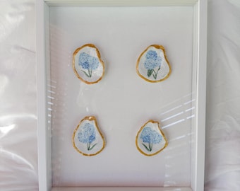 Flower Decoupage Oyster Shell Shadow Box - Gifts for Her - Mother’s Day Gifts