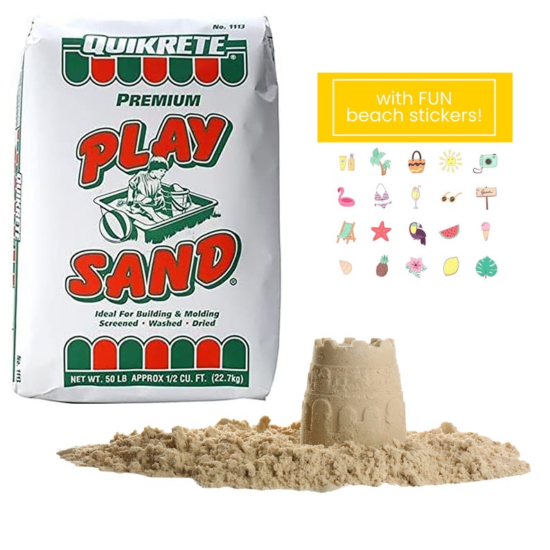 50 LB Premium Grade Quikrete Play Sand for Sandbox, Craft Sand, and