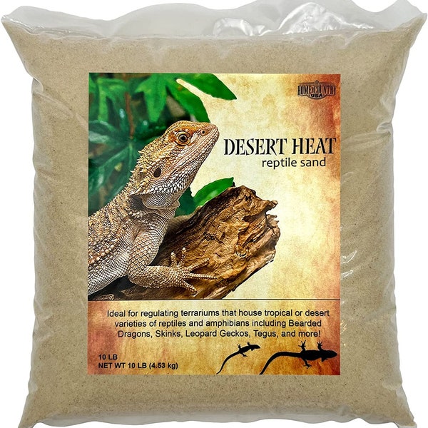 Desert Heat Reptile Sand (10 Pounds) - Perfect for Both a Hamster Sand and Reptile Sand Usage.