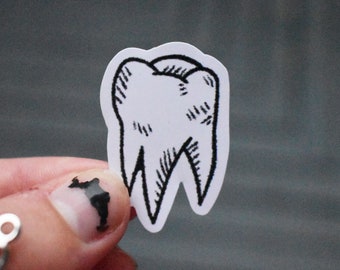 Boygenius Tooth Sticker| Teeth Sticker| Boygenius Band| Boygenius Stickers| Phoebe, Lucy and Julien Stickers| Phoebe Bridgers| Sticker|