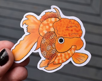 Sticker gouden vis| Goudvis| Sticker| Stickers| Sticker vis| Aquariumsticker| Waterdichte sticker| Laptopsticker| Oceaandieren| Schattig|