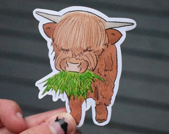 Baby Cow Sticker| Farm Animals| Sticker| Stickers| Cute Sticker| Cow| Animals| Cute Animals| Waterproof Sticker| Laptop Sticker| Baby Cow|