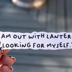 I Am Out With Lanterns, Looking For Myself Sticker, Emily Dickinson Sticker, Emily Dickinson Poetry, Poetry Sticker, Laptop Sticker, Sticker