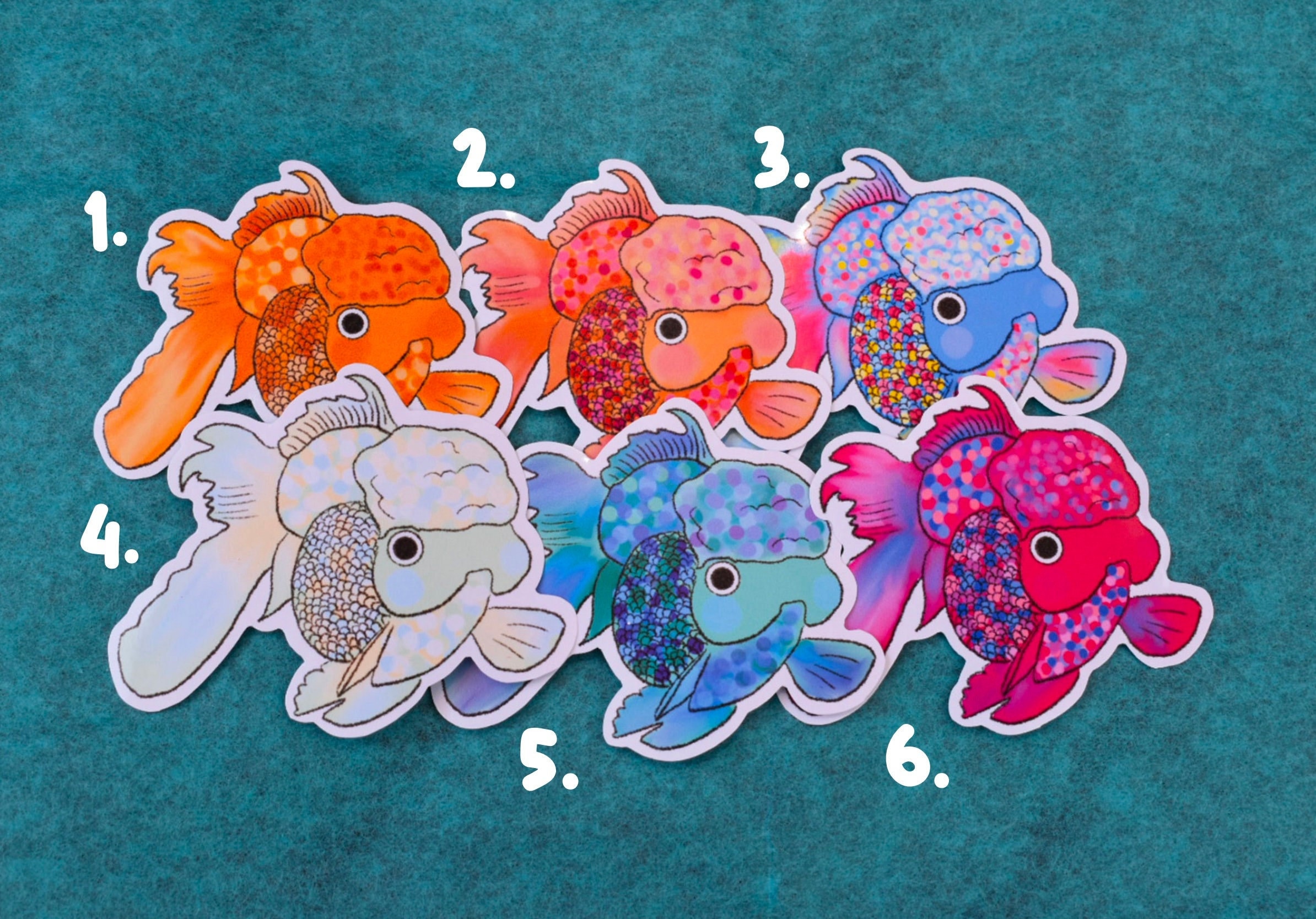 Fat Goldfish Sticker Gold Fish Sticker Bundle| Fish Sticker| Gold Fish| Color Fish| Ocean ...