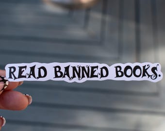 Lesen verbotene Bücher Aufkleber, lesen Bücher, Buchaufkleber, Aufkleber, Aufkleber, wasserdichter Aufkleber, Buchliebhaber Aufkleber, Bücher lesen, verbotene Bücher