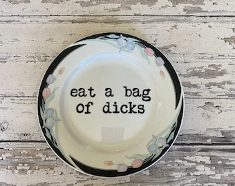 Butter Slut Butter Dish | Funny Kitchen Decor | White Butter Container | Upcycled Homeware | Rude Gift | Cheeky Kitchenware