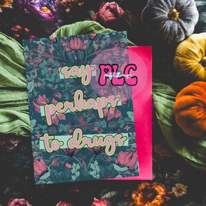 Diga talvez às drogas cartão, cartão de aniversário engraçado, cartões, feliz aniversário, cartão de aniversário para amigo, cartão de irmão