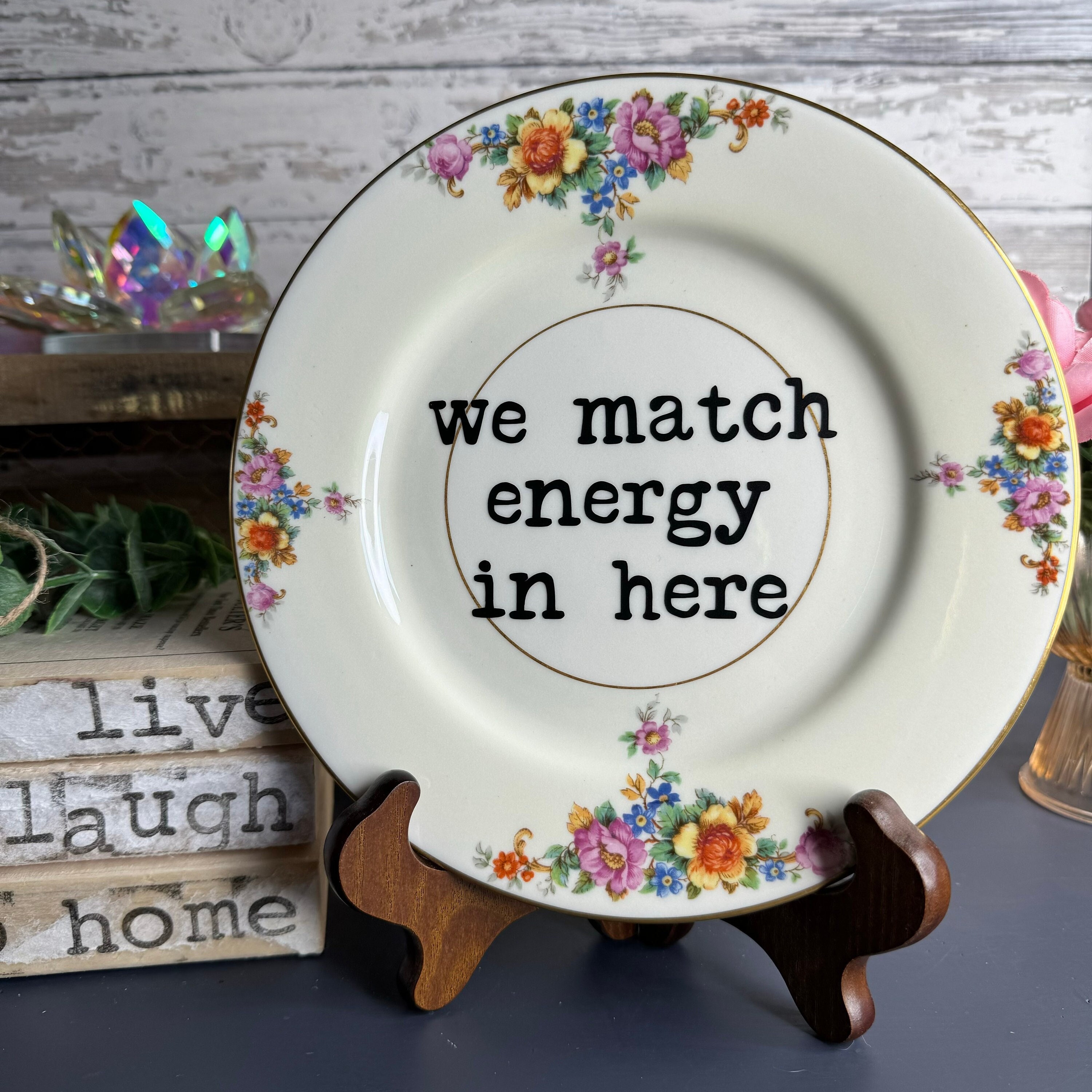 Throwback Plate Upcycled Vintage Style Plate, Funny Plate, Barbiecore, Y2K, Cottage ...