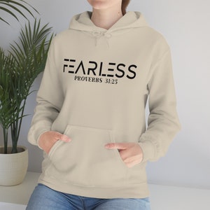 Fearless Hoodie | Fearless Proverbs 31  | Christian Clothing | Fearless Clothes | Fearless Sweatshirt | Proverbs 31 Woman | Bible Verse