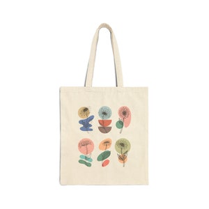 Flower Boho Aesthetic Canvas Tote Bag | Reusable Shopping Bag | Shoulder Bag | Tote | Christian Gift | Tote Bag Aesthetic