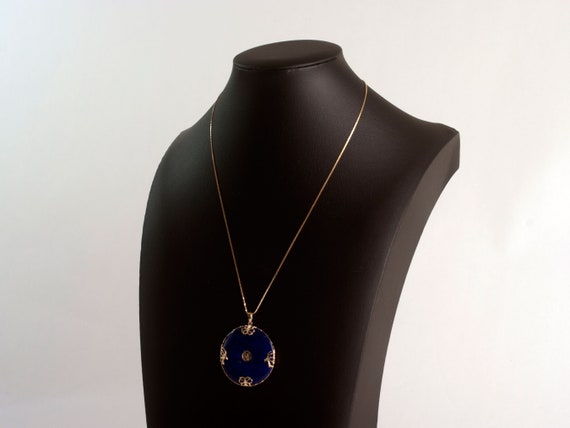 14K Lapis Lazuli Pendant, with matching Earrings - image 2