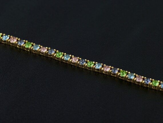 Rhinestone Tennis Bracelet - image 3