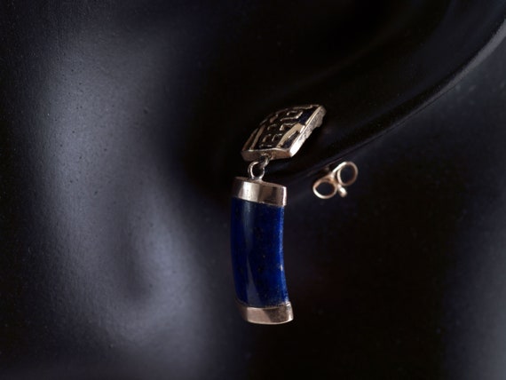 14K Lapis Lazuli Pendant, with matching Earrings - image 8