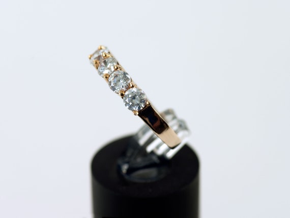 Gold Plated CZ Anniversary Ring - image 3
