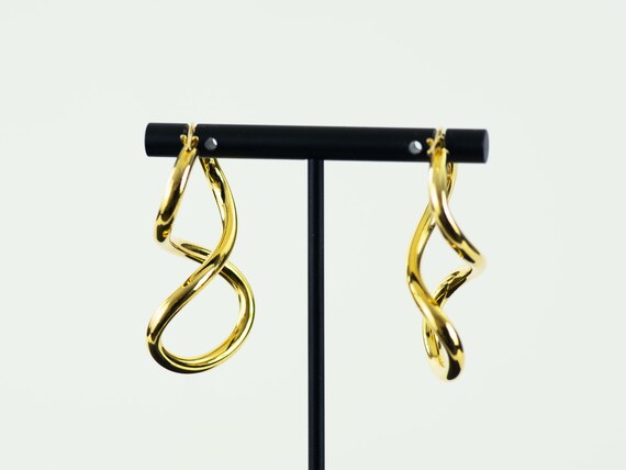 Gold Plated Infinity Earrings - image 2