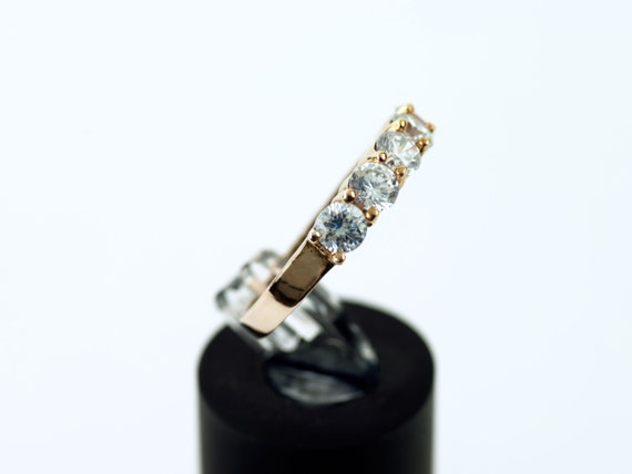 Gold Plated CZ Anniversary Ring - image 5
