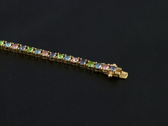 Rhinestone Tennis Bracelet - image 4