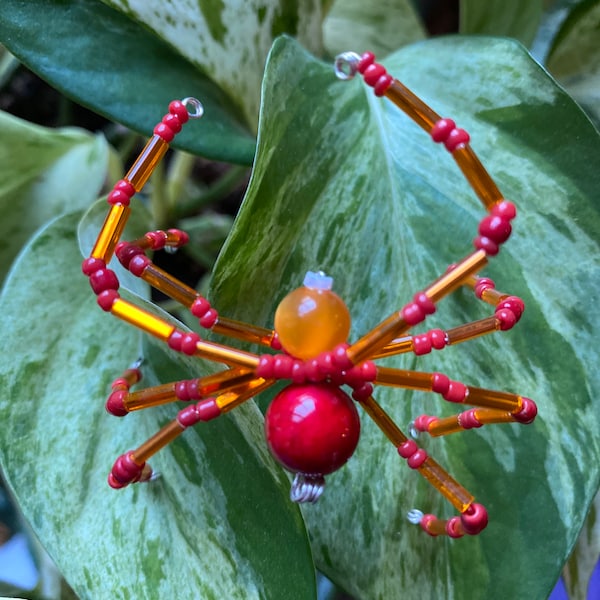 Handmade Beaded Spiders