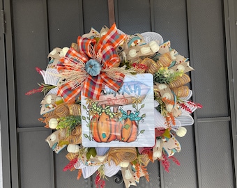 Fall Pumpkin Patch Wreath