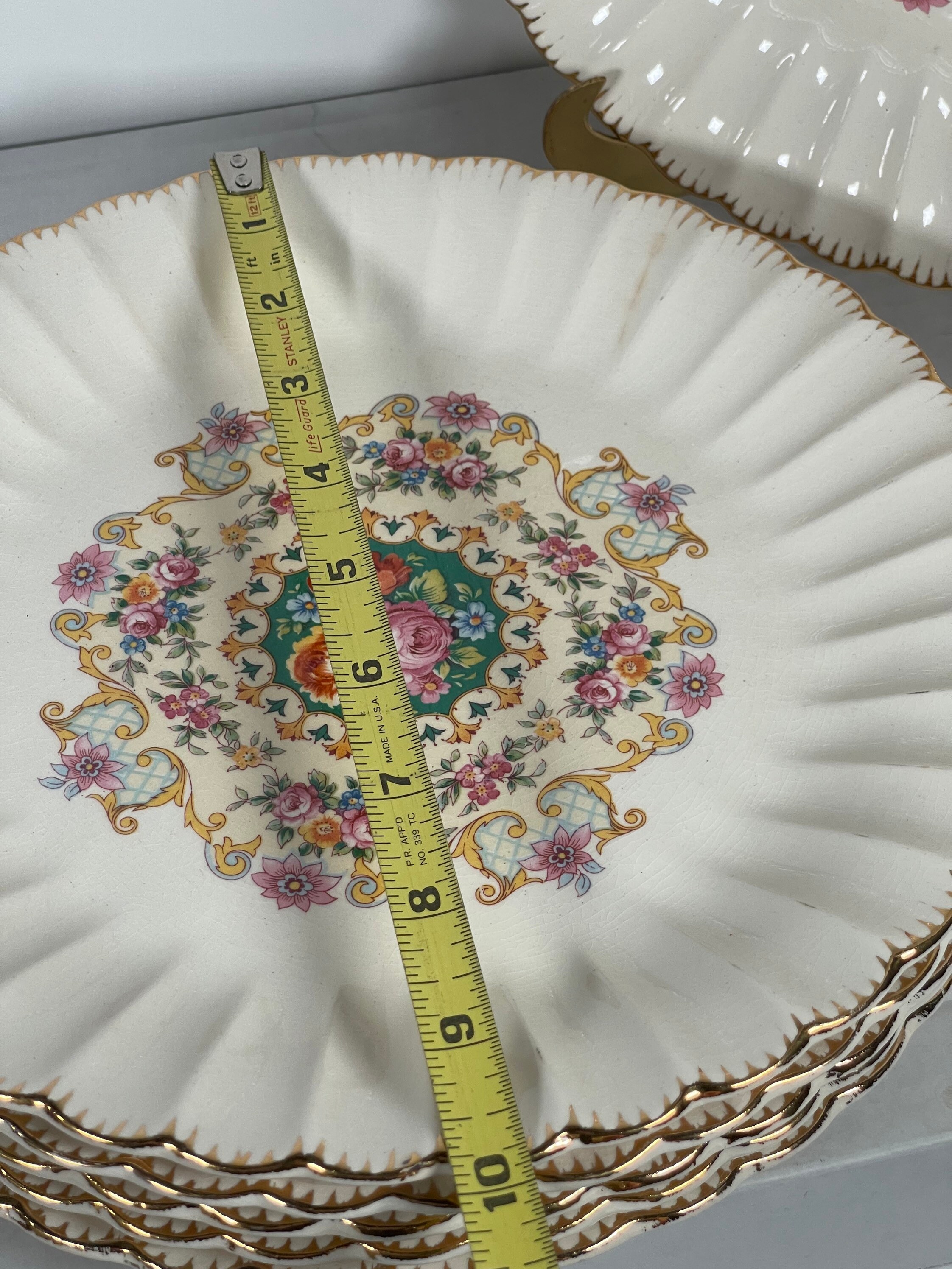 Vintage Vanity Fair China Plates Melody Pattern Pink Floral - Etsy