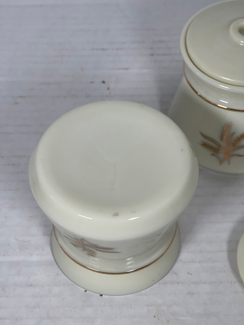 Vintage Wheaton Jelly/honey/jam Jar Gold Wheat Pattern Etsy