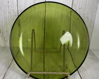 Groene glazen plaat 7" Vintage