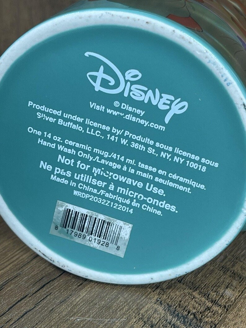 Disney Little Mermaid Ariel 14 oz. Green Ceramic Drinking Mug Cup image 3