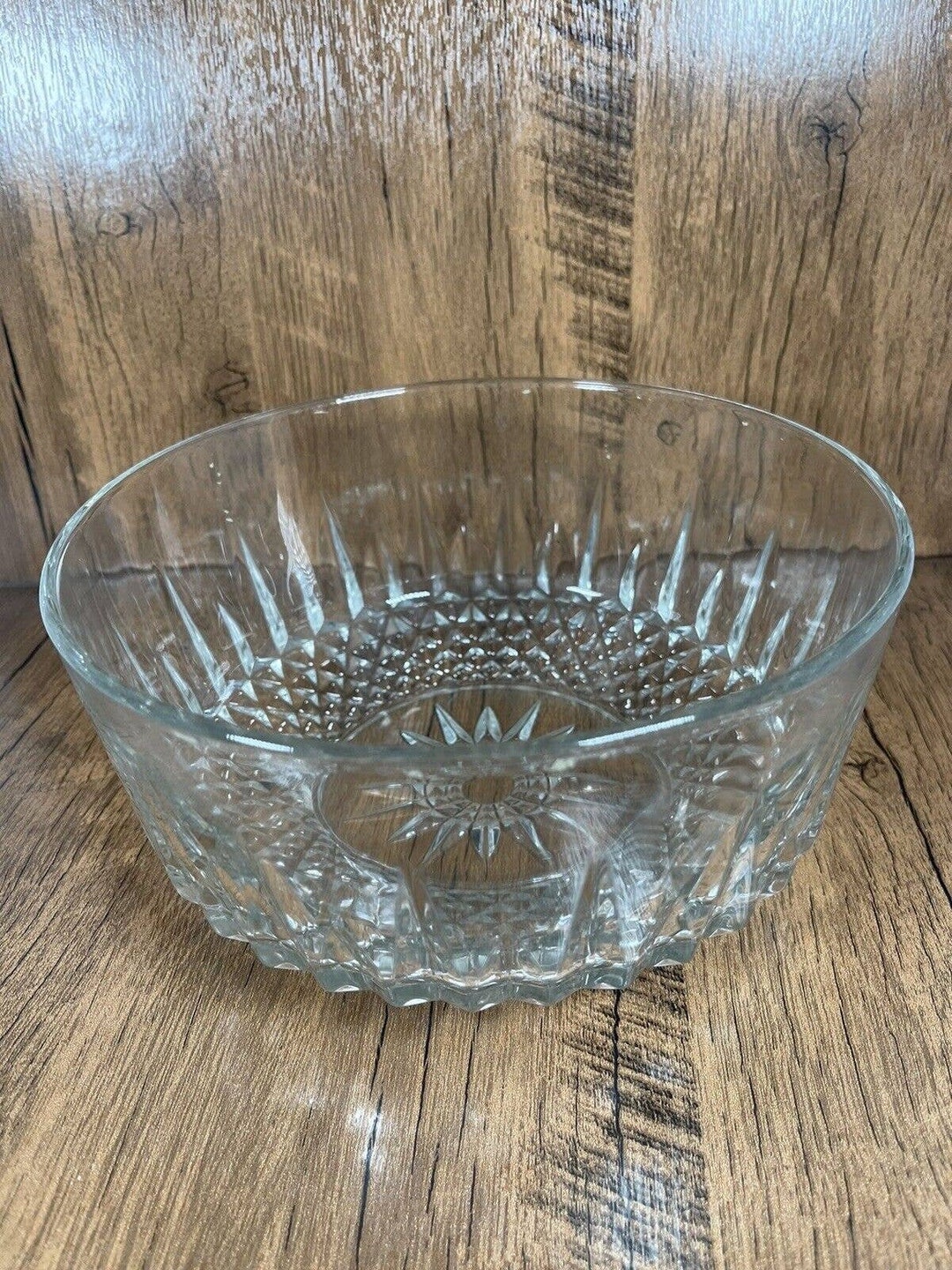 Vintage Arcoroc USA Diamond Sunburst Clear Glass 8 X 4 Etsy