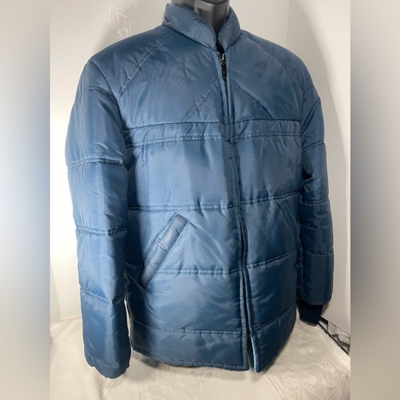 Vintage sears outerwear puffer jacket blue menswea