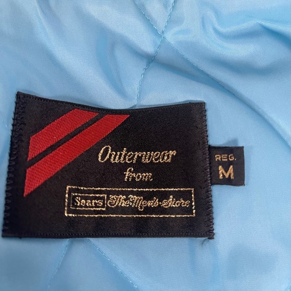 Vintage sears outerwear puffer jacket blue menswe… - image 4