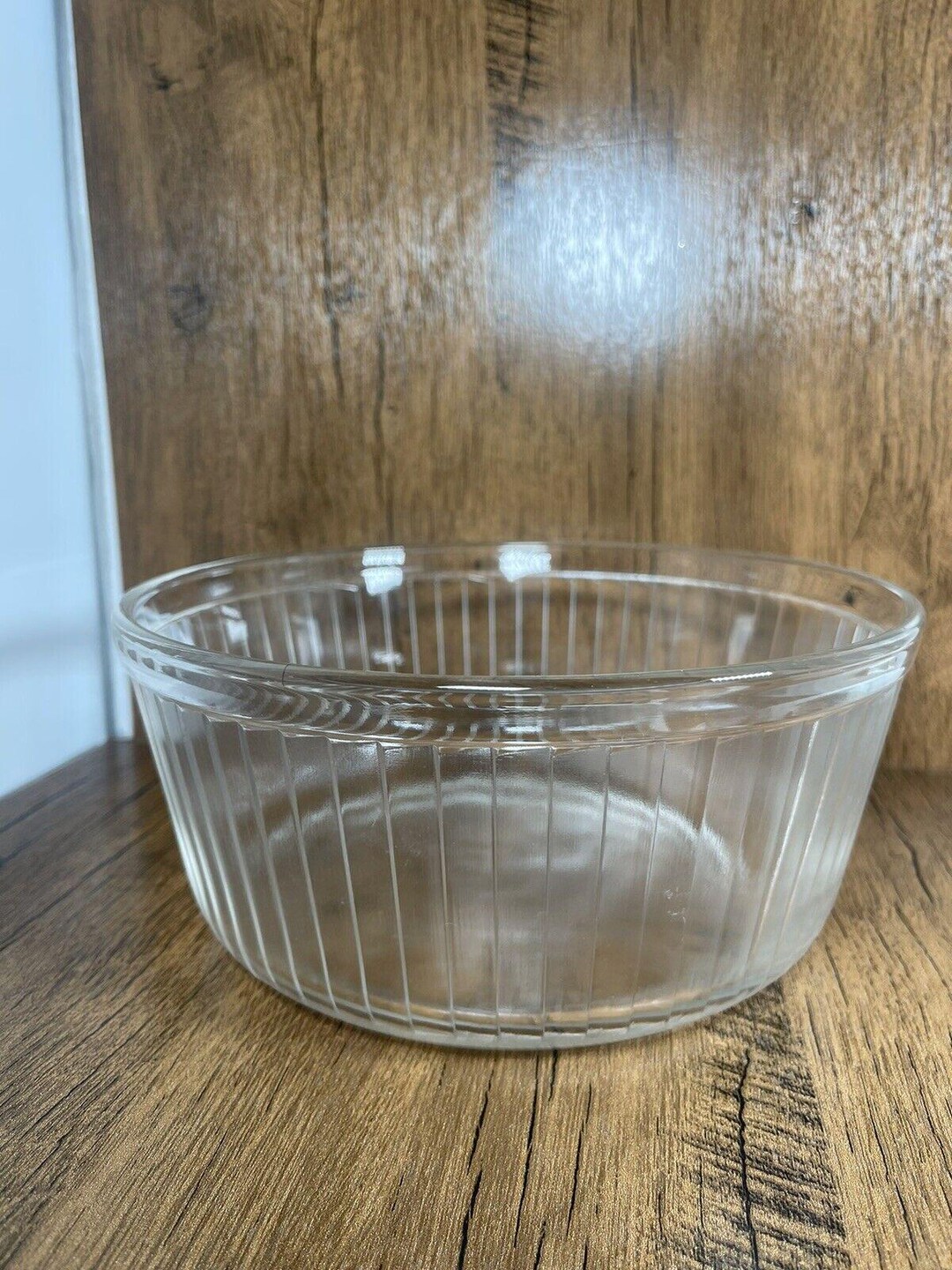 Retro - PYREX Vertical-ribbed Clear Large Soufflé-dish 2.5-QT - Etsy
