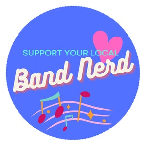 Brass Band Support Vinyl Aufkleber, Elternteil Stolz, Band Schüler, Sportsaison, wasserfest 3 Zoll, Laptop, Wasserflasche, Instrumententasche