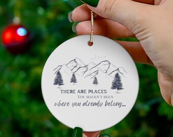 Travel & Wanderlust Round Ceramic Christmas Ornament, Moving gift, graduation gift,