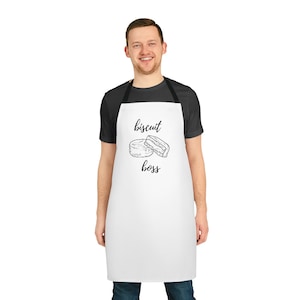 Biscuit Boss Apron, southern cooking, breakfast theme, mom gift, grandmother gift, baking,