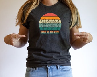 Child Of The Corn Sunset, Bella+Canvas Unisex Jersey Short Sleeve Tee, Midwestern nostalgia retro