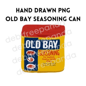 Hand drawn PNG of Old Bay Seasoning, Maryland PNG, digital download
