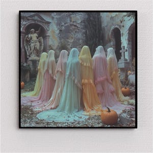 The Courtyard  Gathering - Art Print