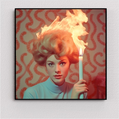 Dein Freitag ist mein Montag - 1960s Retro Surreal Kunstdruck