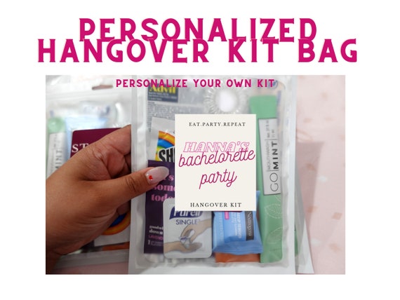 Personalized Bachelorette Hangover Kit Survival Kit Welcome - Etsy