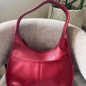 Vintage Coach Bag 9033 Red - Etsy