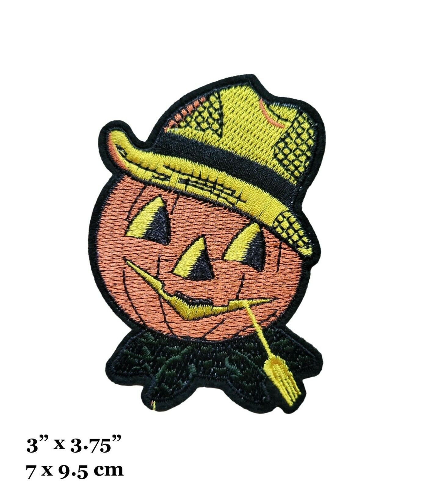 Jack-O'-Lantern Iron On Patch - Embroidered Sew On Applique - Foto 6